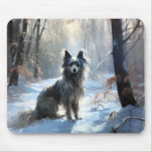 Tapis De Souris Chinois Crested Laisser Il Neige Noël (Devant)