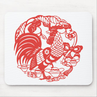 Tapis De Souris Chinois Papier-Coq Année Zodiac Anniversaire MP