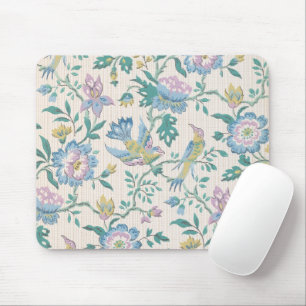 Tapis De Souris Chinoiserie Vintage Oiseaux Floral Motif Pastel