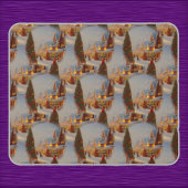 Tapis De Souris Chintzy Village Christmas Tree Snow Globe Motif