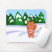 Tapis De Souris Chiot à neige (Avec souris)