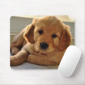 Tapis De Souris Chiot adorable de golden retriever (Avec souris)