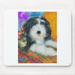 Tapis De Souris Chiot barbu de colley