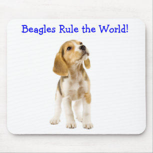 Tapis de souris chiot Beagles Rule the World