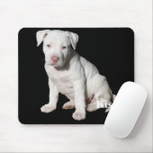 Tapis De Souris Chiot blanc de Pitbull de bébé (Avec souris)