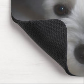 Tapis De Souris Chiot blanc Schnauzer à visage doux (Coin)