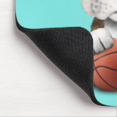 Tapis De Souris Chiot britannique de bouledogue jouant avec le (Coin)