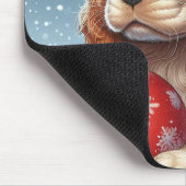Tapis De Souris Chiot Cocker Spaniel se reposant sur la neige avec (Coin)