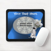 Tapis De Souris Chiot dalmate Et Rose Blanche Photo (Avec souris)