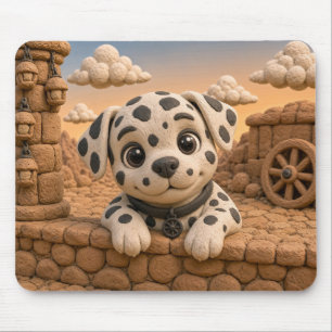 Tapis De Souris Chiot Dalmatien Mignon, Chien Bébé