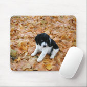 Tapis De Souris Chiot d'automne (Avec souris)