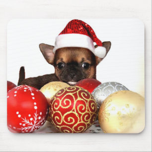 Tapis De Souris Chiot de chiwawa de Noël