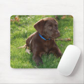 Tapis De Souris Chiot de laboratoire de chocolat (Avec souris)