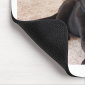 Tapis De Souris Chiot de récupération Black Labrador (Coin)