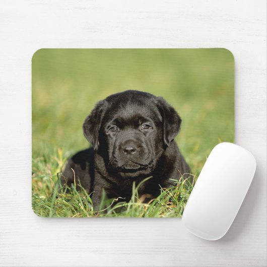 Tapis De Souris Chiot de repérage du labrador noir (Avec souris)