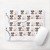 Tapis De Souris Chiot et chaton adorable avec Pizza Mousepad (Avec souris)