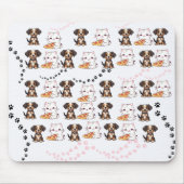 Tapis De Souris Chiot et chaton adorable avec Pizza Mousepad (Devant)