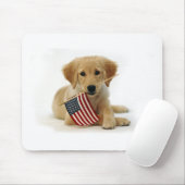 Tapis De Souris Chiot et drapeau de golden retriever (Avec souris)