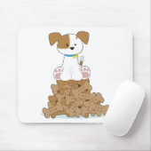 Tapis De Souris Chiot et os mignons (Avec souris)