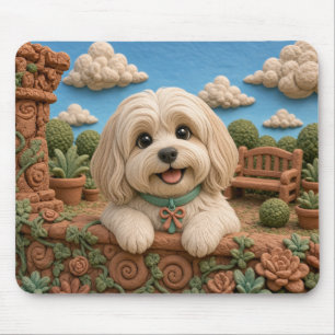 Tapis De Souris Chiot Havanais Mignon, Bébé Chien