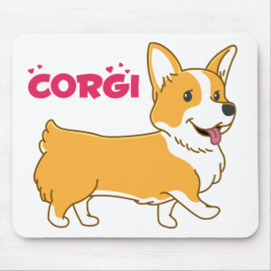 Tapis De Souris Chiot Mignon Cadeau Dessin Animé Pembroke Welsh Co