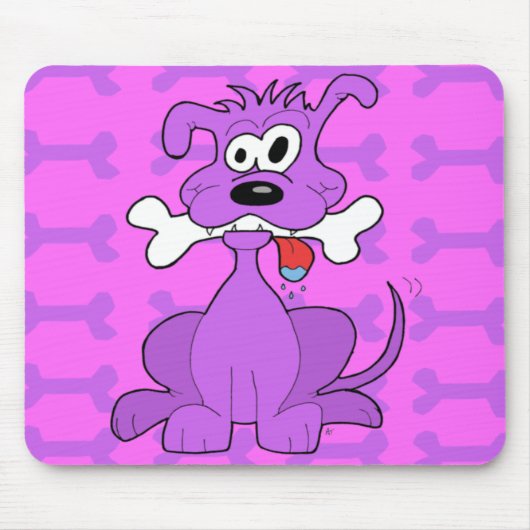 Tapis De Souris Chiot pourpre Mousepad (horizontal) (Devant)