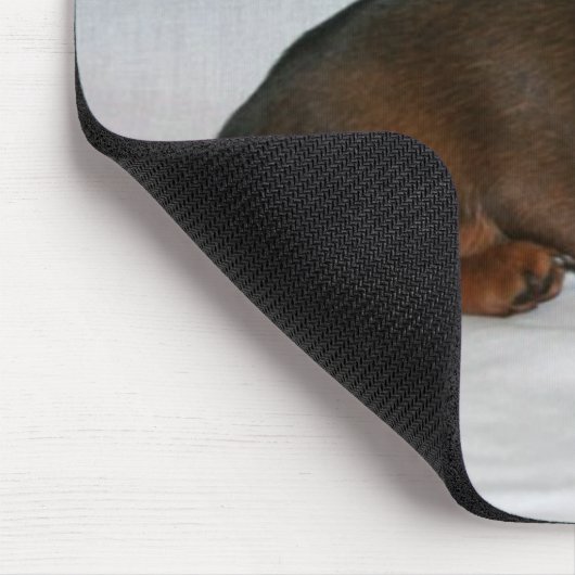 Tapis De Souris Chiot rouge foncé de teckel (Coin)