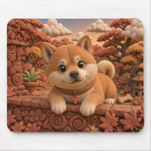 Tapis De Souris Chiot Shiba Inu Mignon, Bébé Chien