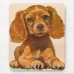 Tapis De Souris Chiot spaniel cocker des années 1940 - La coupe de