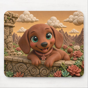 Tapis De Souris Chiot Teckel Mignon, Bébé Chien