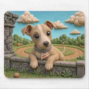 Tapis De Souris Chiot Whippet Mignon, Bébé Chien