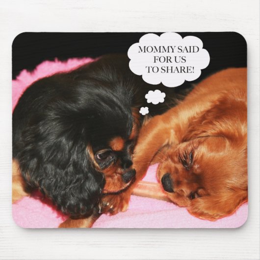 Tapis De Souris Chiots du roi Charles Cavalier (Devant)