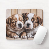 Tapis De Souris Chiots Mignons (Avec souris)