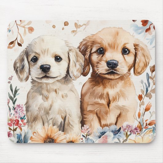 Tapis De Souris Chiots mignons (Devant)