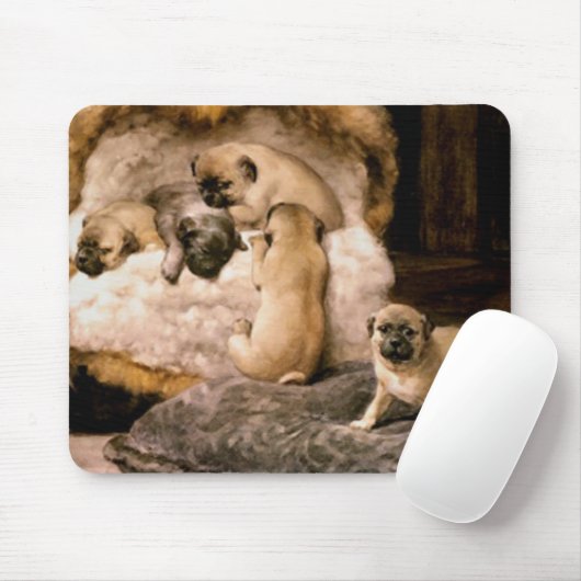 Tapis De Souris Chiots Mousepad de carlin (Avec souris)