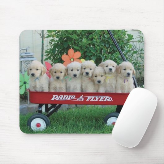 Tapis De Souris Chiots Mousepad de chariot (Avec souris)