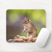 Tapis De Souris Chipmunk aux cacahuètes (Avec souris)