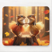 Tapis De Souris Chipmunks Avec Tutus Sur Le Pompage D'Automne (Devant)