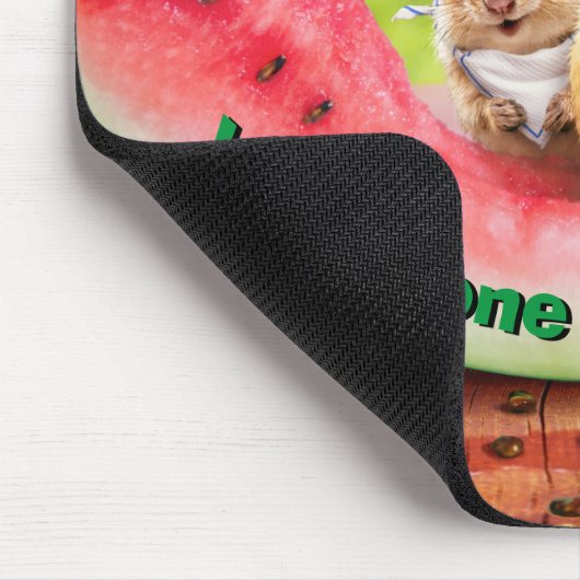 Tapis De Souris Chipmunks mangeant de la pastèque (Coin)