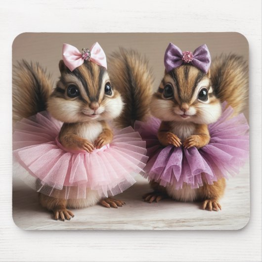 Tapis De Souris Chipmunks porteurs de tutus (Devant)