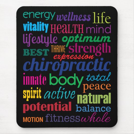 Tapis De Souris Chiropratique Word Collage Mousepad (Devant)