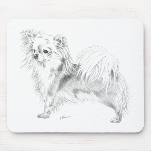 Tapis De Souris Chiwawa de Longcoat - se tenant (Devant)