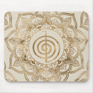 Tapis De Souris Cho Ku Rei - pastel gold lotus mandala