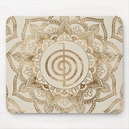 Tapis De Souris Cho Ku Rei - pastel gold lotus mandala (Devant)
