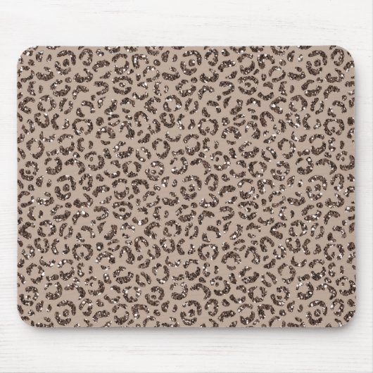 Tapis De Souris Chocolat Brown Mocha crème Parties scintillant léo (Devant)