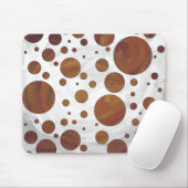 Tapis De Souris Chocolat Carmel Swirl Polka Dot (Avec souris)