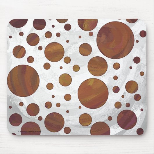 Tapis De Souris Chocolat Carmel Swirl Polka Dot (Devant)