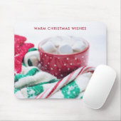 Tapis De Souris Chocolat chaud et Sucre de canne Noël (Avec souris)
