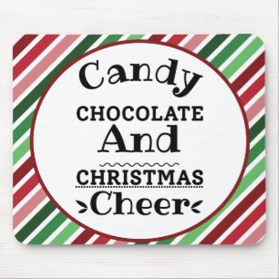 Tapis De Souris Chocolat de bonbons et fête de Noël