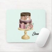Tapis De Souris Chocolat Drives et Rose Gold Luxury Cake (Avec souris)